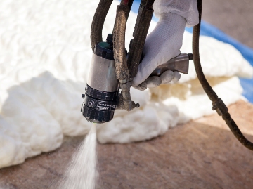 what is spray foam insulation spray foam being applied